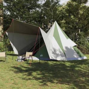 vidaXL Familien-Tipi-Zelt mit Dach Grün und Beige 510 x 690 x 330 cm 42000984