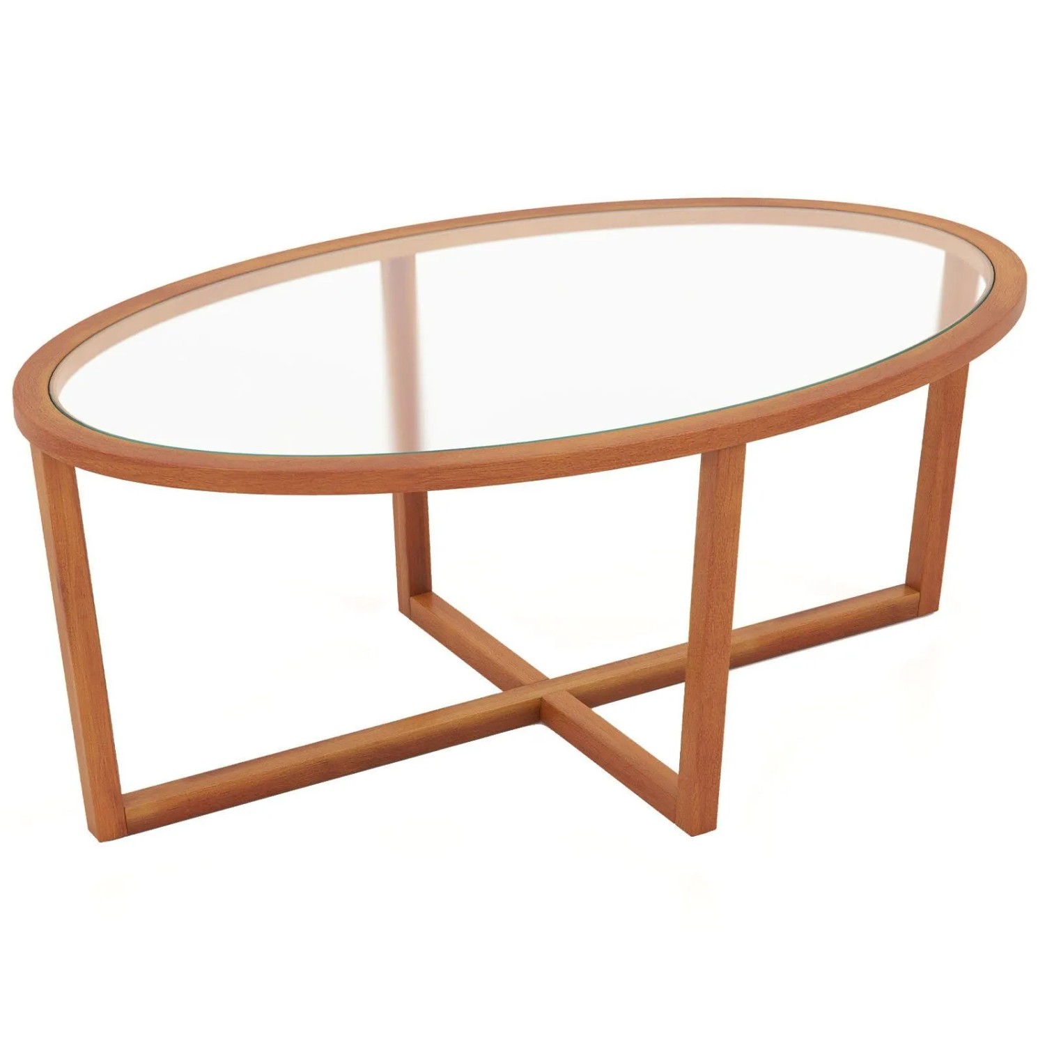 Costway Glas Beistelltisch Oval Transparent 118 x 71,5 x 47,5 cm günstig online kaufen