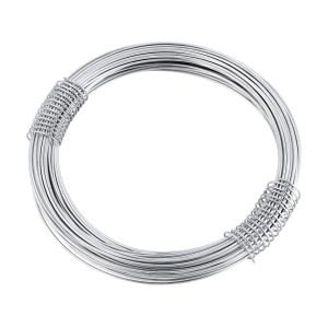 Verzinkter Bindedraht, 1,4 mm Ø, 20 m Rolle, silberfarben, für Garten- und Bastelarbeiten.