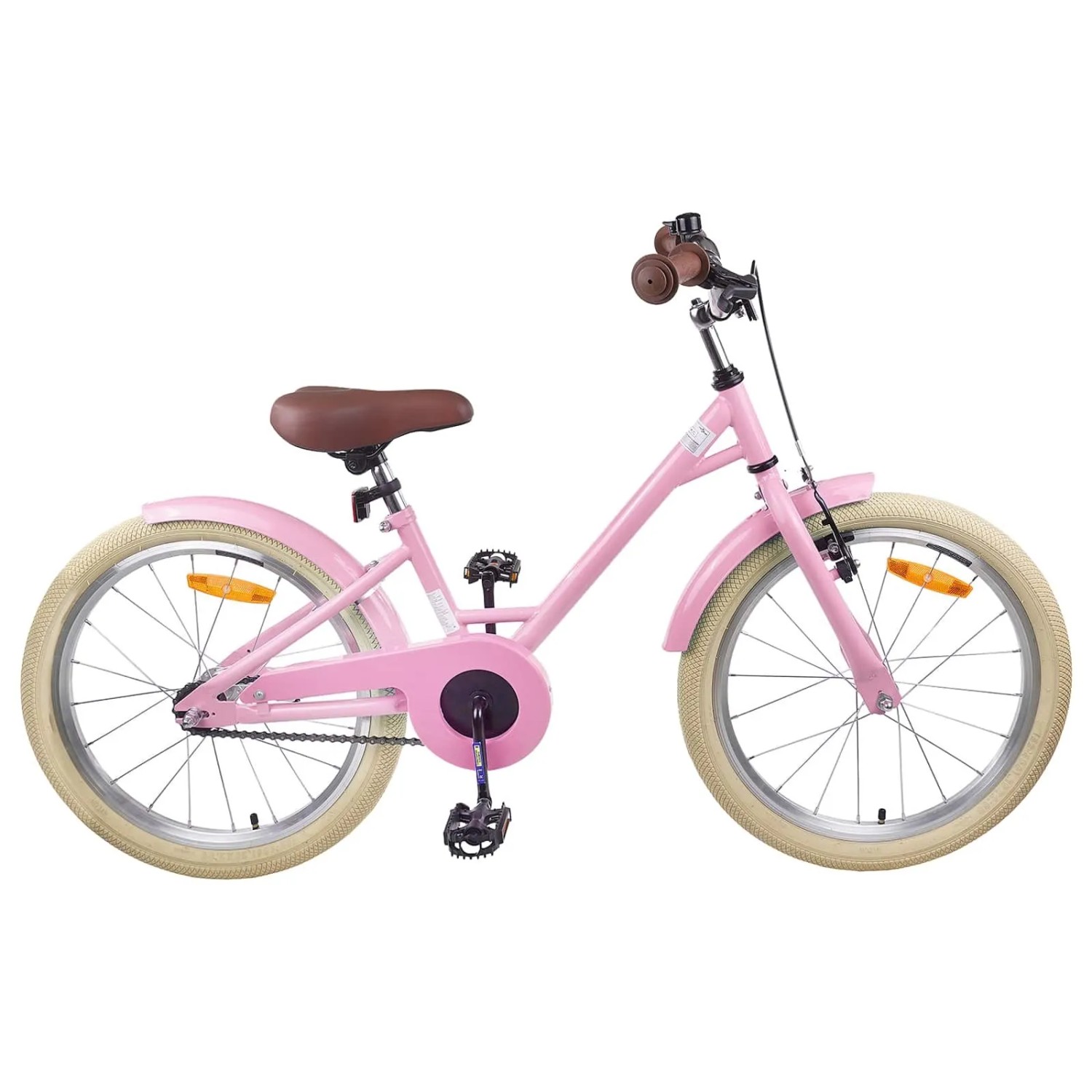 vidaXL Kinderfahrrad 18 Zoll für 5-7 Jahre Alt Hellrosa 42009196