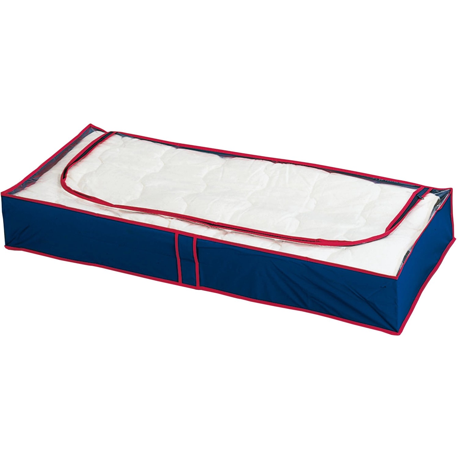 Wenko Unterbettkommode Blau-Rot 8er Set 15 cm x 100 cm x 45 cm