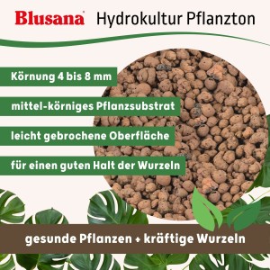 Blusana Blähton 4-8mm, Pflanzsubstrat für Hydrokultur und Bodenverbesserung.