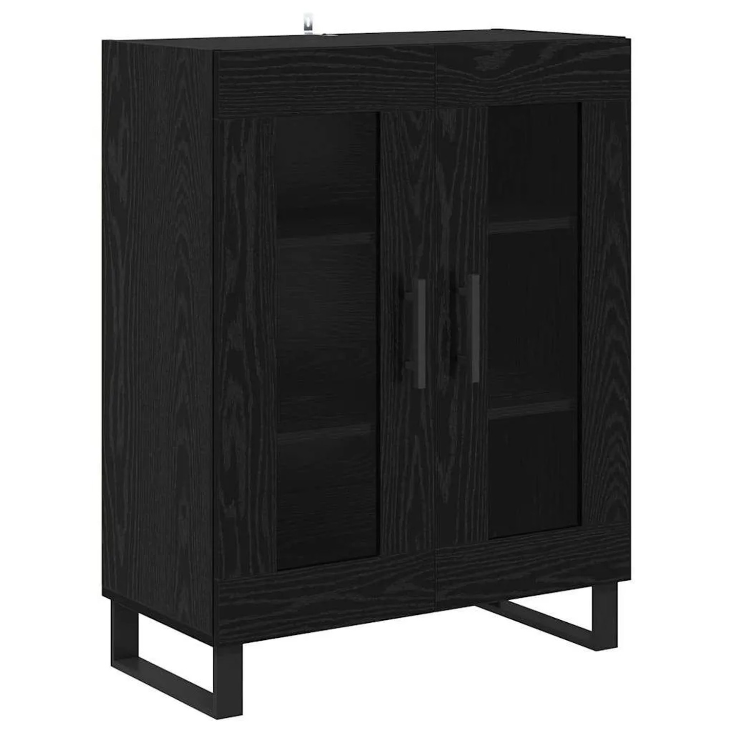 vidaXL Sideboard Schwarz Eichen-Optik 69,5 x 34 x 90 cm Holzwerkstoff 88720 günstig online kaufen