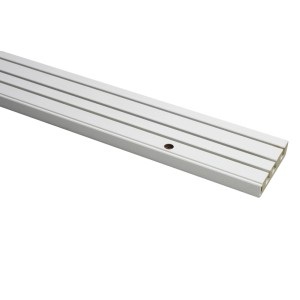 Weiße Gardinia Vorhangschiene, 3-läufig, 120 cm, für Gardinen und Vorhänge.