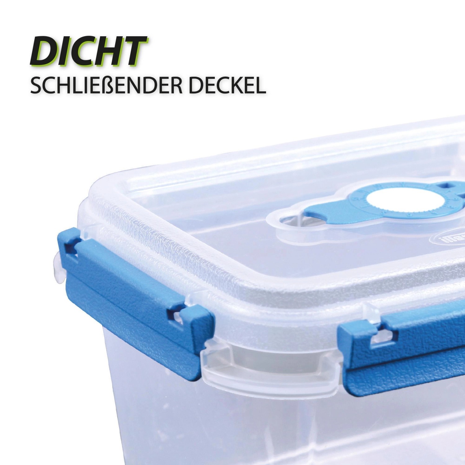 Bestlivings Frischhaltebox 1,5L, 2er-Pack. Blaue Lunchbox mit dicht schließendem Deckel.