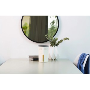 Wenko Bambus Aufbewahrungsbox Terra mit Schublade, braun, auf Tisch mit Deko.