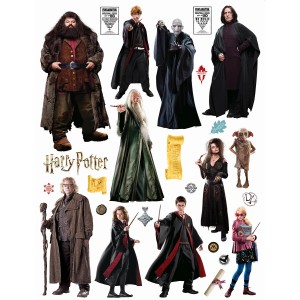 Sanders & Sanders Wandtattoo Harry Potter Grau 85x65cm mit verschiedenen Charakteren.