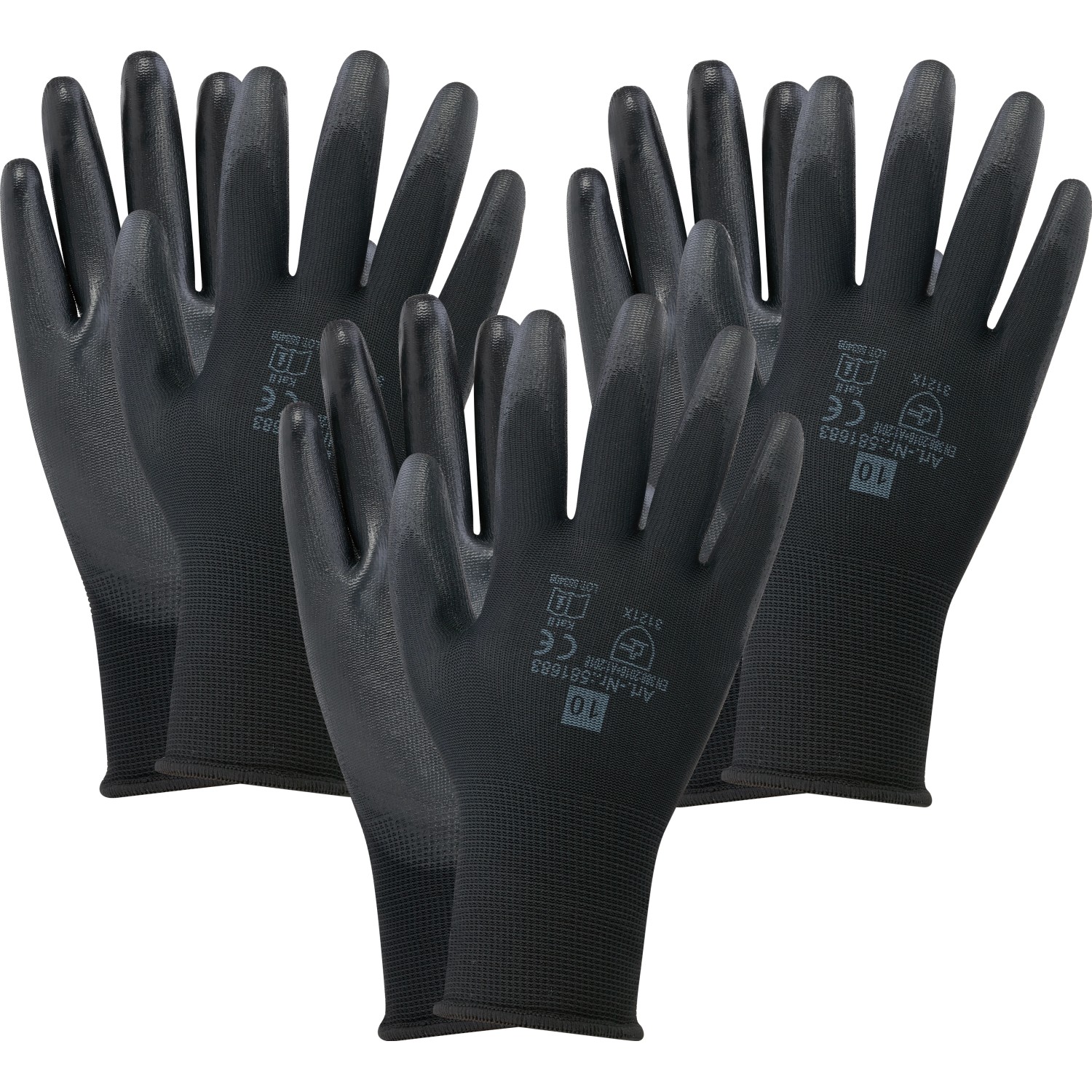 LUX PU Handschuhe 3 Stck. Gr. 10