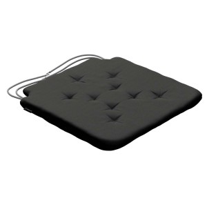 Dekoria Stuhlkissen Christoph, anthrazitfarben, mit Bindebändern, 42x41x3,5 cm.