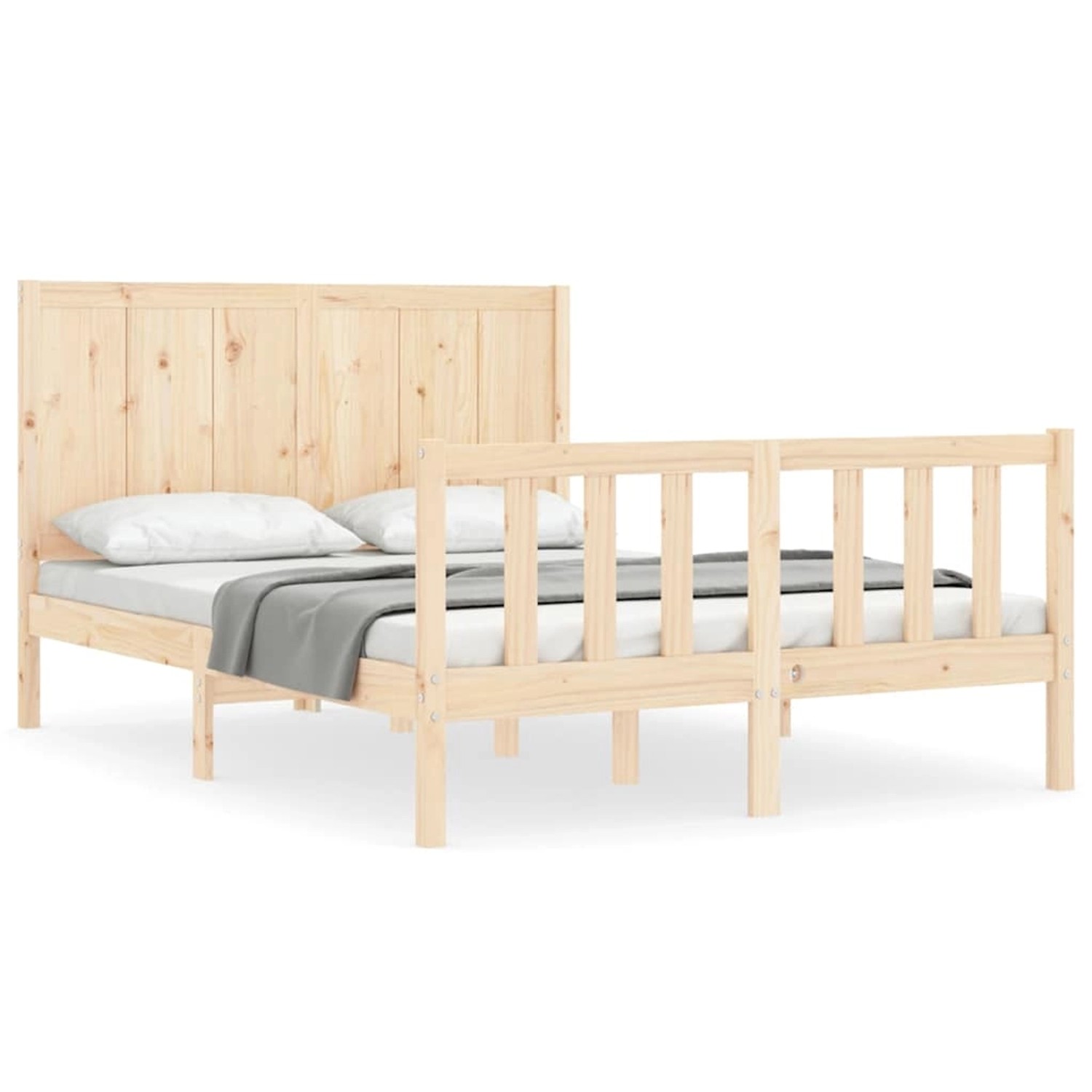 vidaXL Massivholzbett ohne Matratze 140x200 cm Kiefernholz 3192621 günstig online kaufen