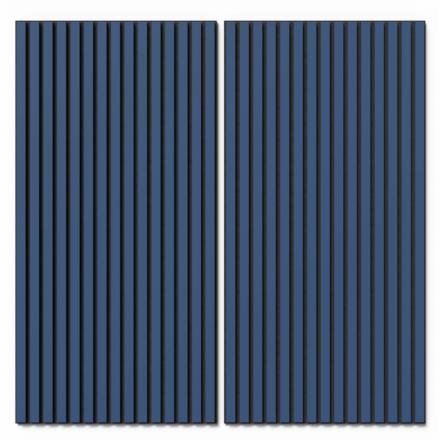 Akustikpaneel Lino Midnight Blue MDF Schwarz Filz Schwarz 60 cm x 120 cm 2 Stück