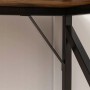 Rebiko Industrieller Computertisch Rustikaler Tisch Braun Loft Metall Retro_6
