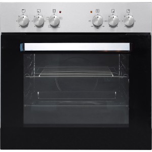 PKM Einbauherd-Set BIC3-I GK IX-2 aus Edelstahl mit Glaskeramikkochfeld und 59 Liter Garraum.