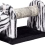 Kratzbaum Zebra: Kratzmöbel für Katzen aus Sisal und Plüsch, Teil des 3er-Sets.