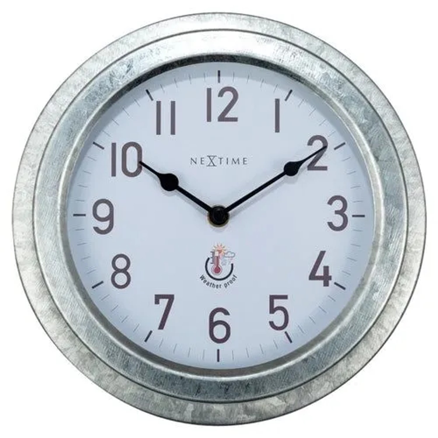 NeXtime Quarzwanduhr 4301BR Poppy Silber