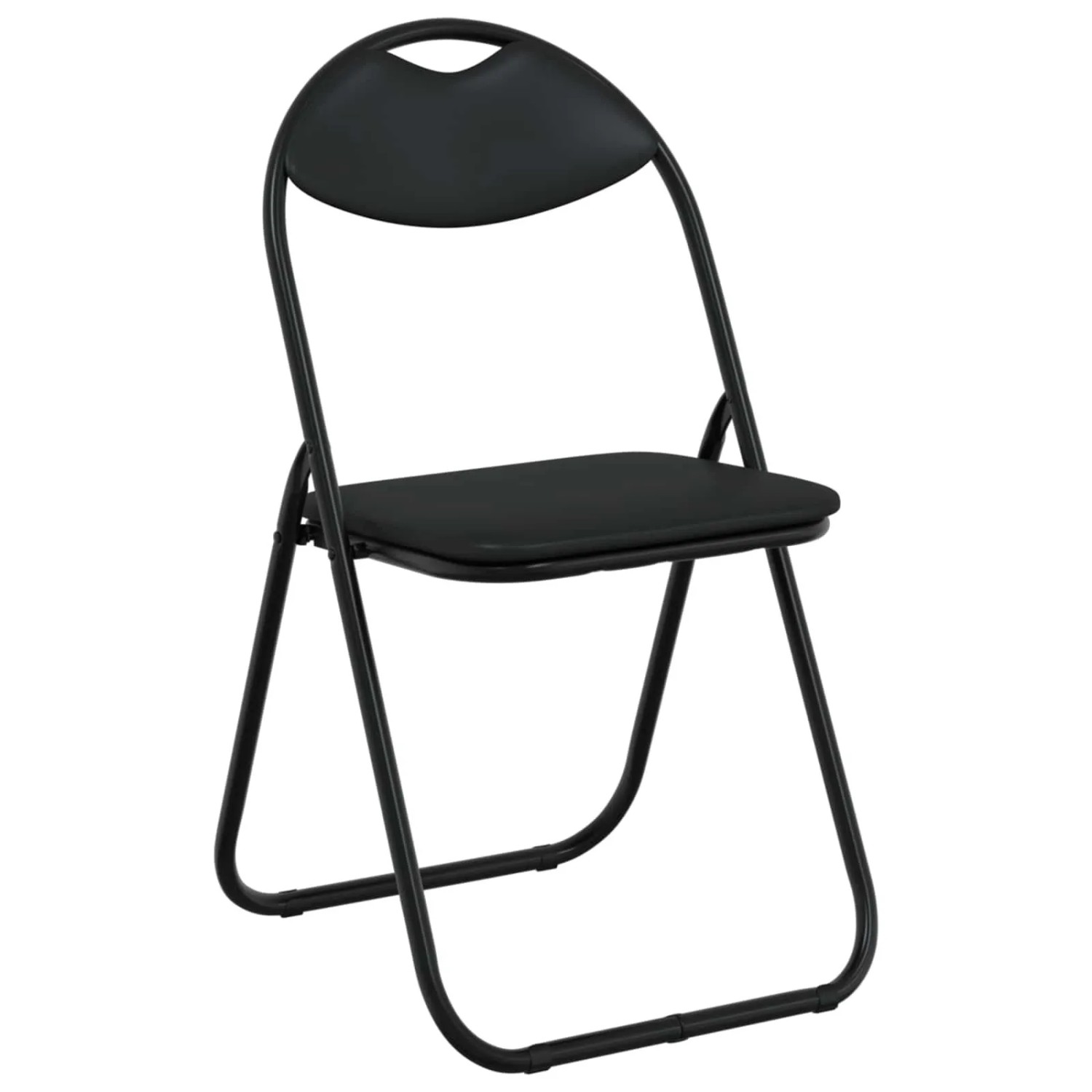 vidaXL Klappstuhl 8 Stk Schwarz 48 x 43,5 x 81 cm Kunstleder 42029067