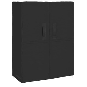 Schwarzer vidaXL Schuhschrank (60x28x90 cm) aus Stoff mit 5 Böden.