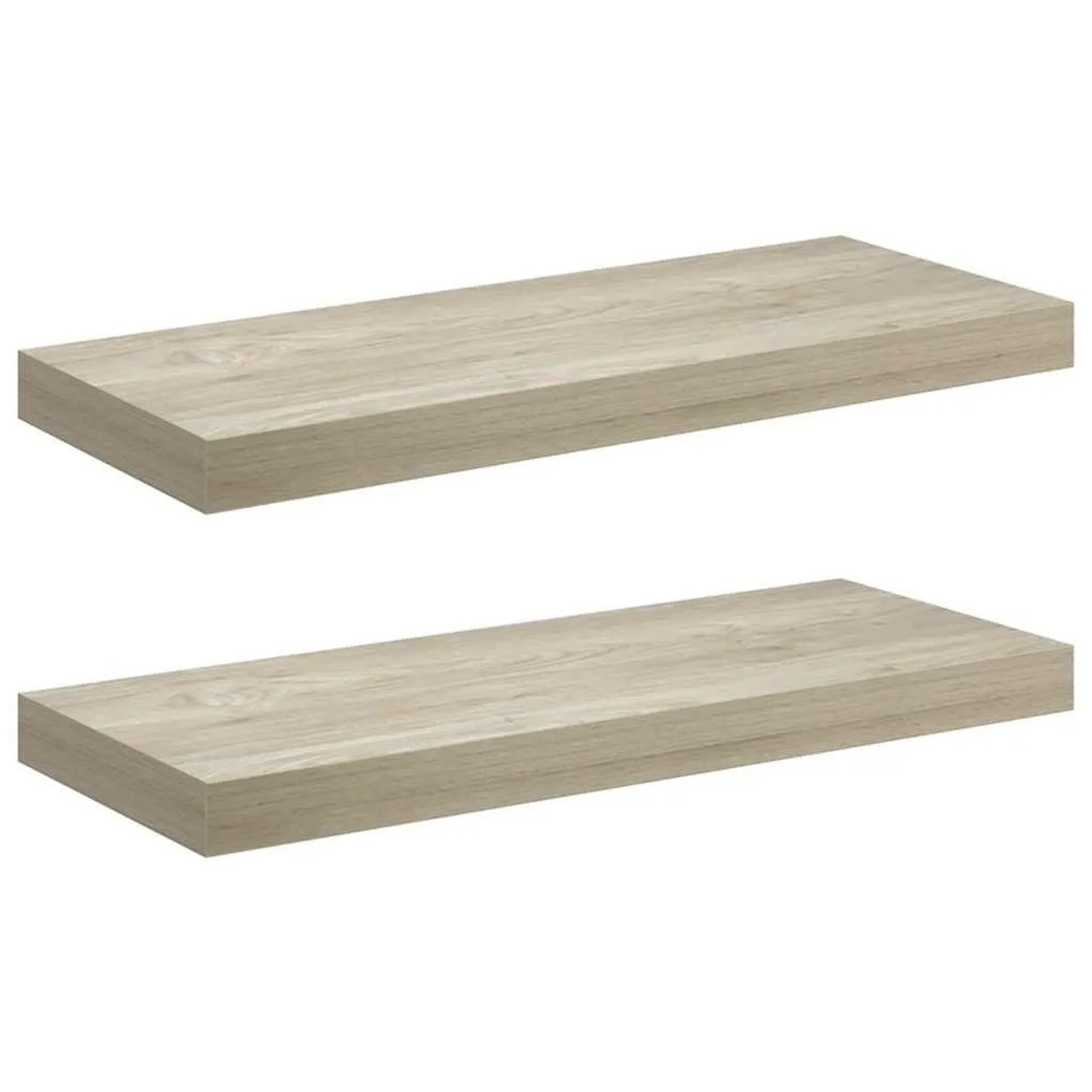 vidaXL Schwebende Wandregale 2 Stk Eichefarben 60x23,5x3,8cm MDF 323875