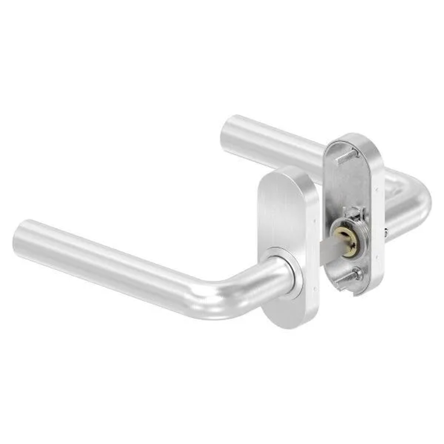 FeNau Türdrücker-Paar Edelstahl V2A Für Kastendicke 30-60mm Feststehend Links