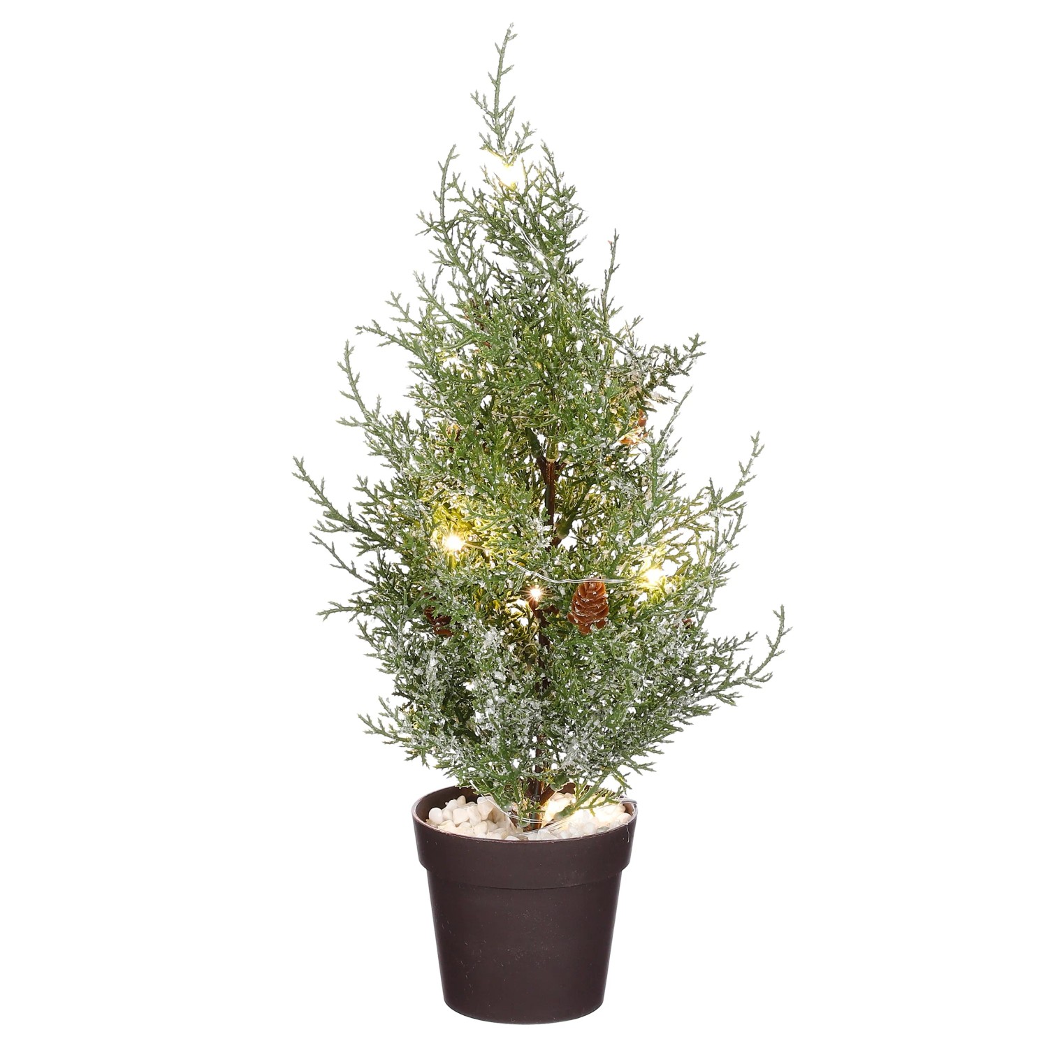 Mica Decorations knstlicher Weihnachtsbaum LED im Topf 40 cm  18 cm  kaufen bei OBI