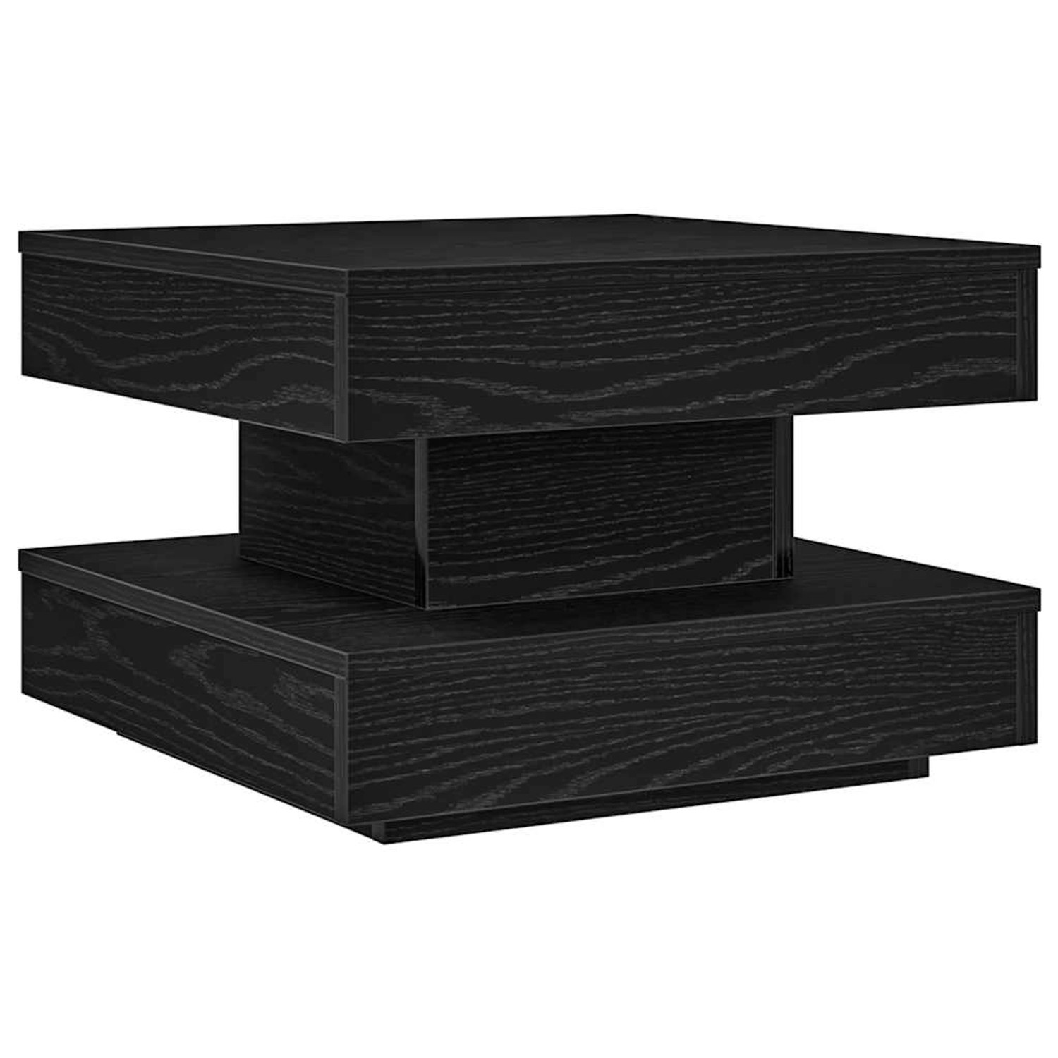 vidaXL Couchtisch 360-Grad Drehbar Schwarz 50x50x34,5 cm 858471 günstig online kaufen