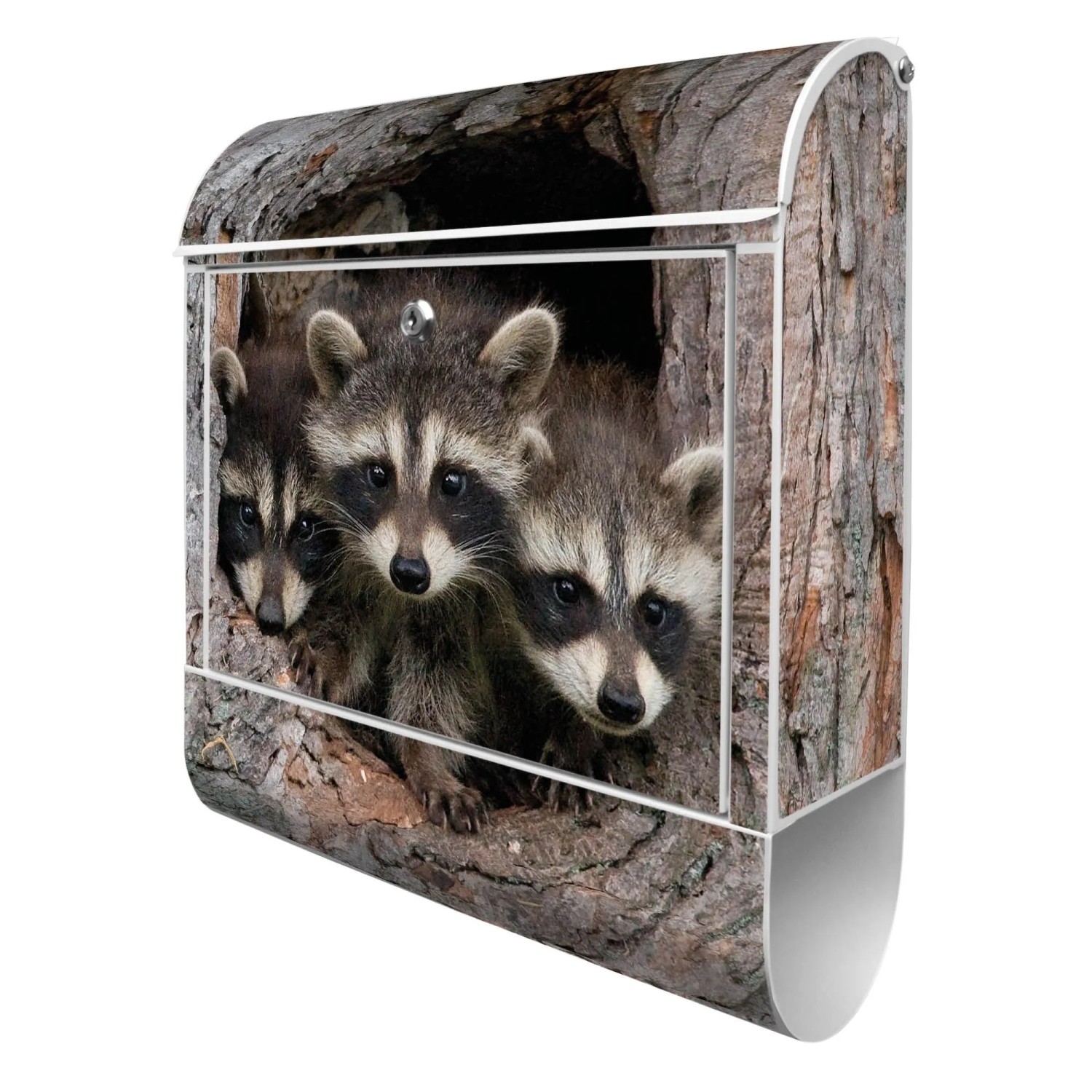 Banjado Design Briefkasten Weiß Pulverbeschichtet 39x47x14cm 2 Schlüssel Mi günstig online kaufen