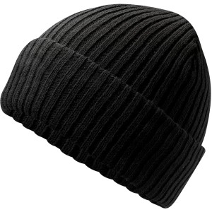 Schwarze Scheibler Acrylmütze 8986 für Arbeitskleidung mit wärmendem Futter.