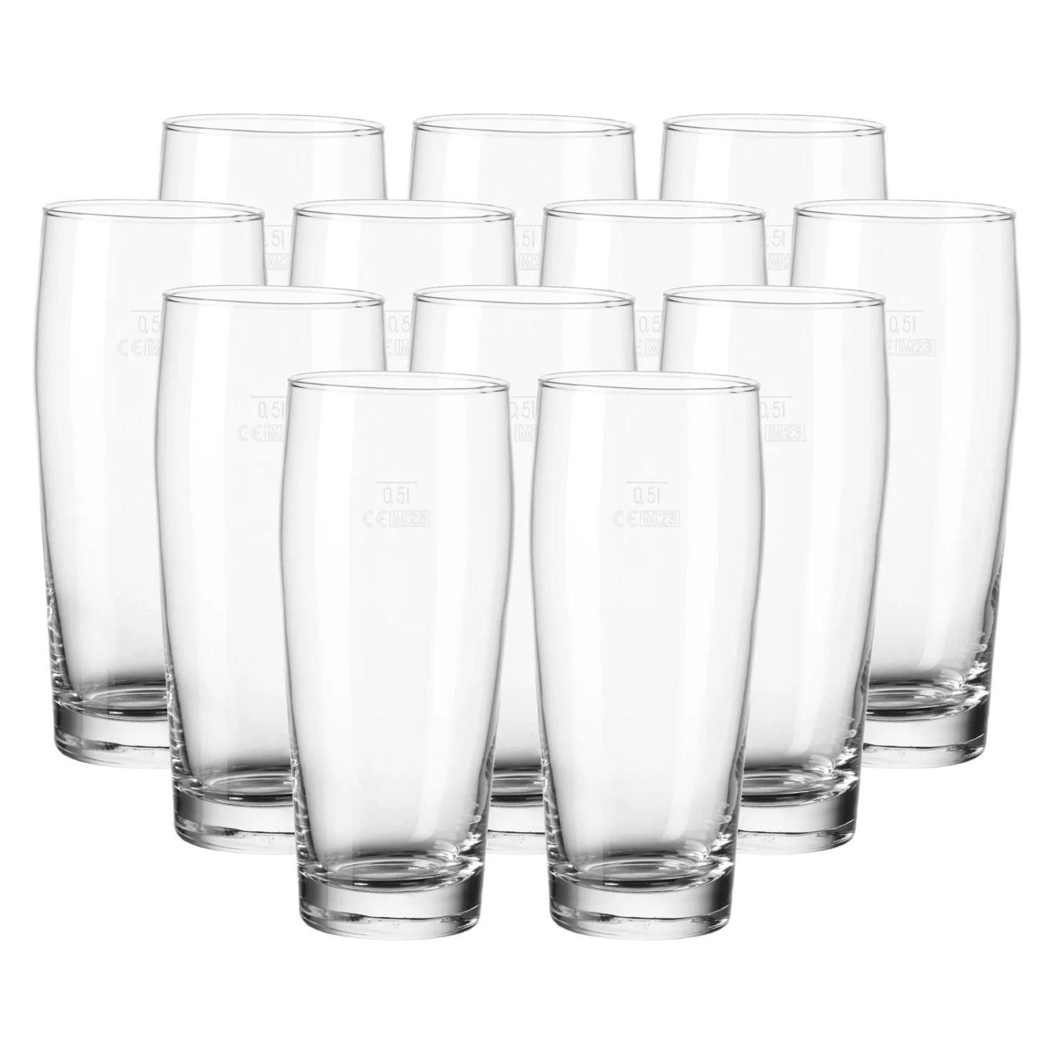 Pasabahce Jubilee Willi Becher 0,5, Geeicht 12er Set