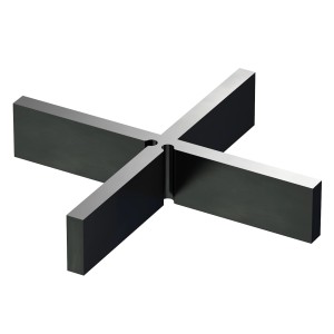 Schwarzes Fugenkreuz 15 mm für Terrassendielen, Montagehilfe für gleichmäßige Fugen.