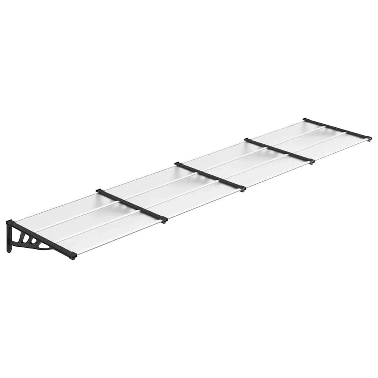 vidaXL Türvordach Schwarz und Transparent 396x90 cm Polycarbonat 153689