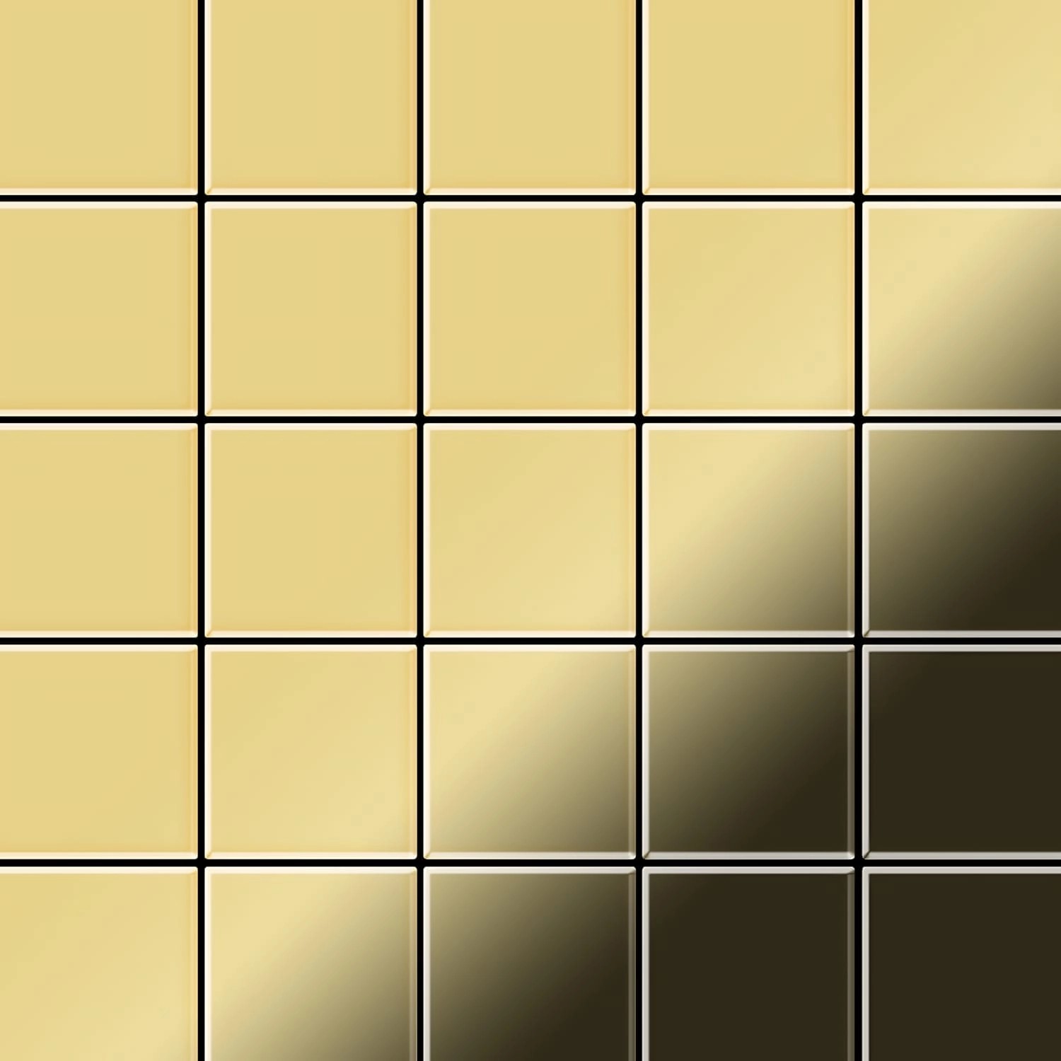 ALLOY Mosaik Fliese Massiv Metall Messing Gewalzt Gold 1,6mm Stark Century- günstig online kaufen