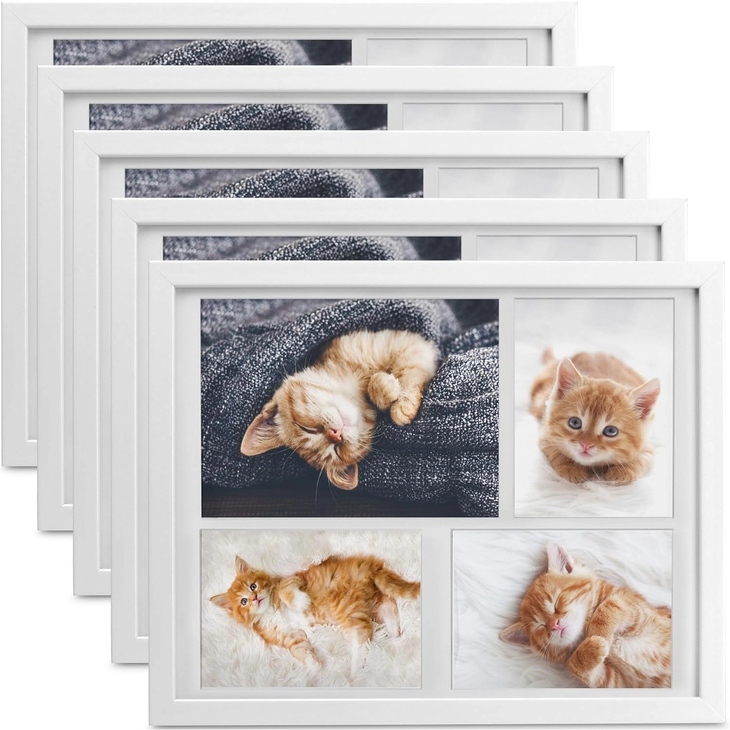 Bomoe Galeria Bilderrahmen 4 Bilder 15x21cm + 10x15cm Weiß 5tlg günstig online kaufen