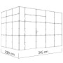 Technische Zeichnung Gartenhaus Bertilo HPL 2 Italian Walnut, 345x229 cm, Weekendhaus