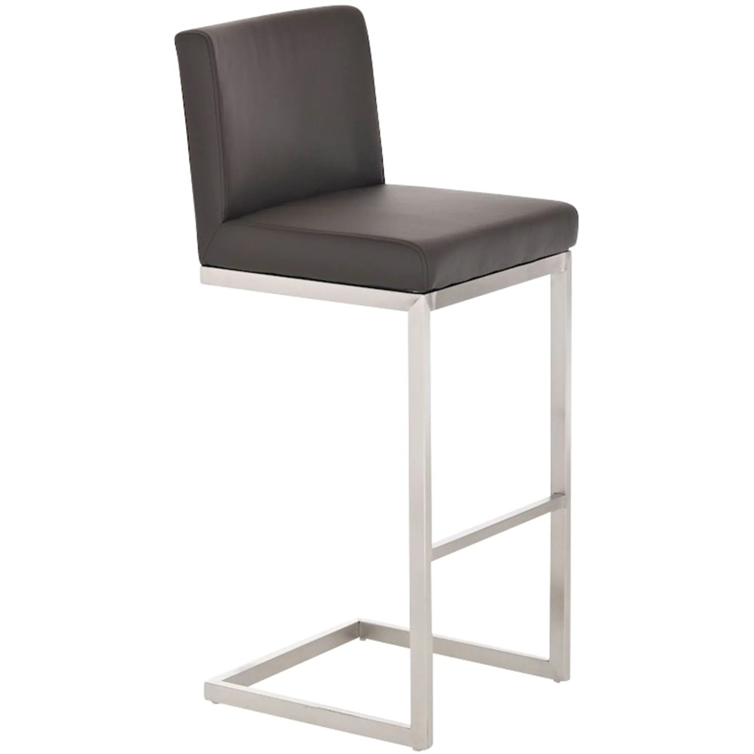 DELUKE Barhocker COBAS Kunstleder Braun 42x48x104cm Barstuhl Mit Lehne Tresenhocker Tresenstuhl