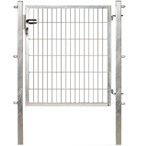 Einzeltor für Doppelstabmattenzaun Verzinkt 120 cm x 100 cm