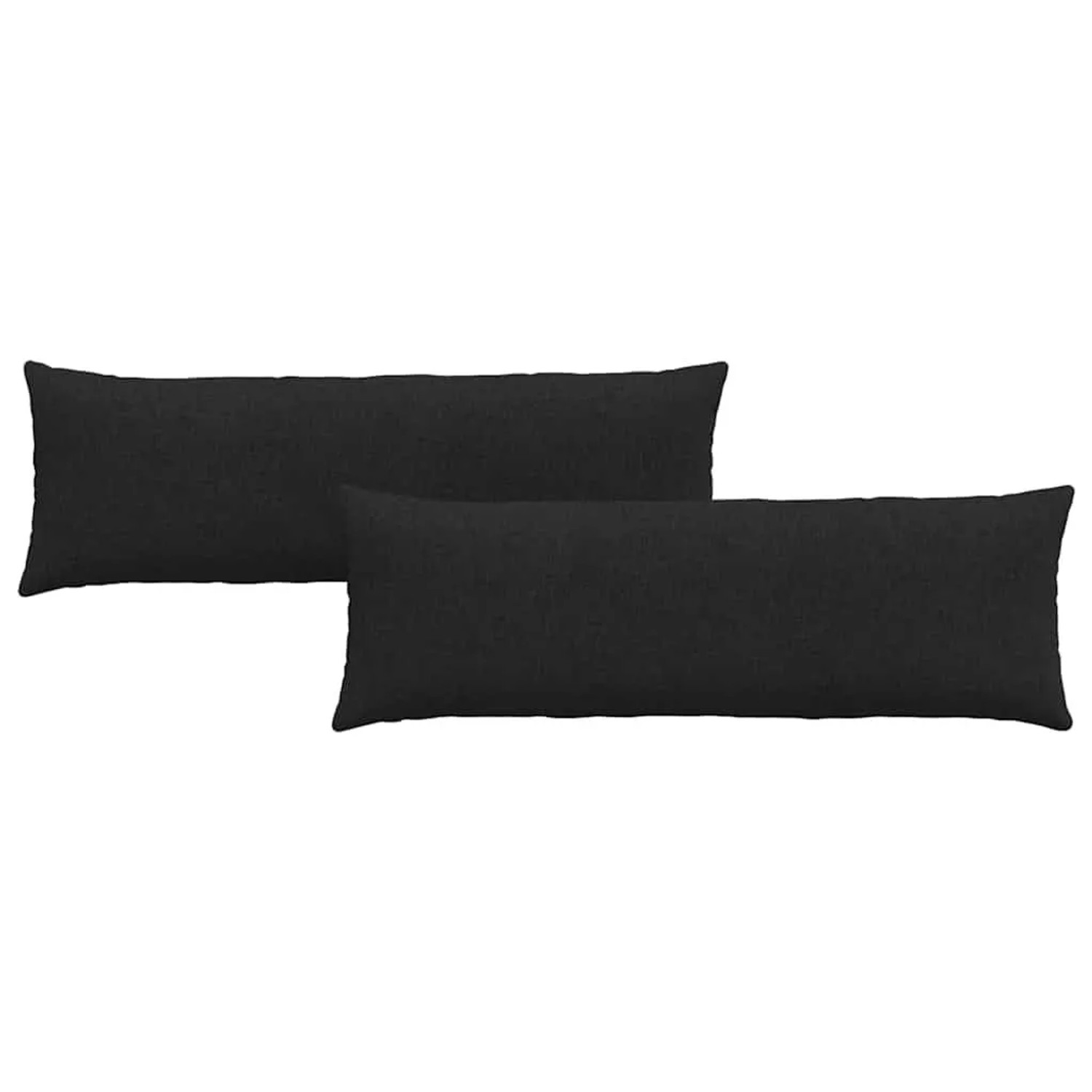 vidaXL Sofakissen 2 Stück Schwarz 120 x 40 cm Stoff 42013784