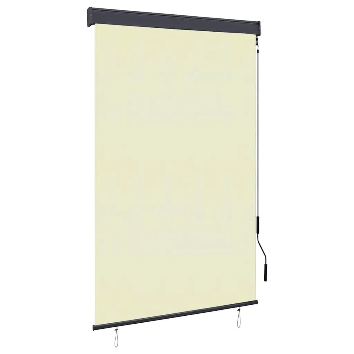 vidaXL Außenrollo 120 x 250 cm Cremeweiß 145965