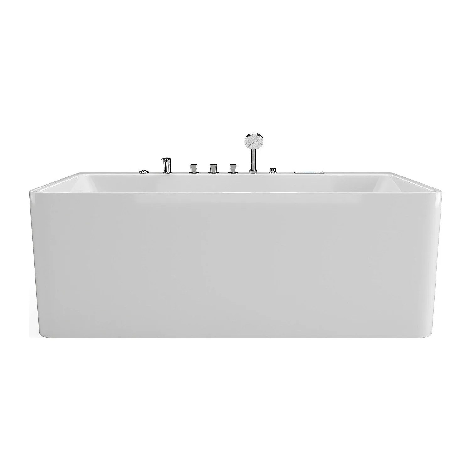 Vente-unique Whirlpoolbadewanne Kirana Weiß 170 cm