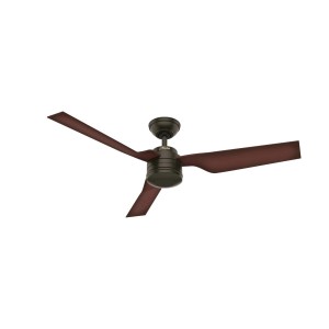 HUNTER FANS Outdoor Deckenventilator Cabo Frio, 132 cm, Bronze, mit drei Flügeln.