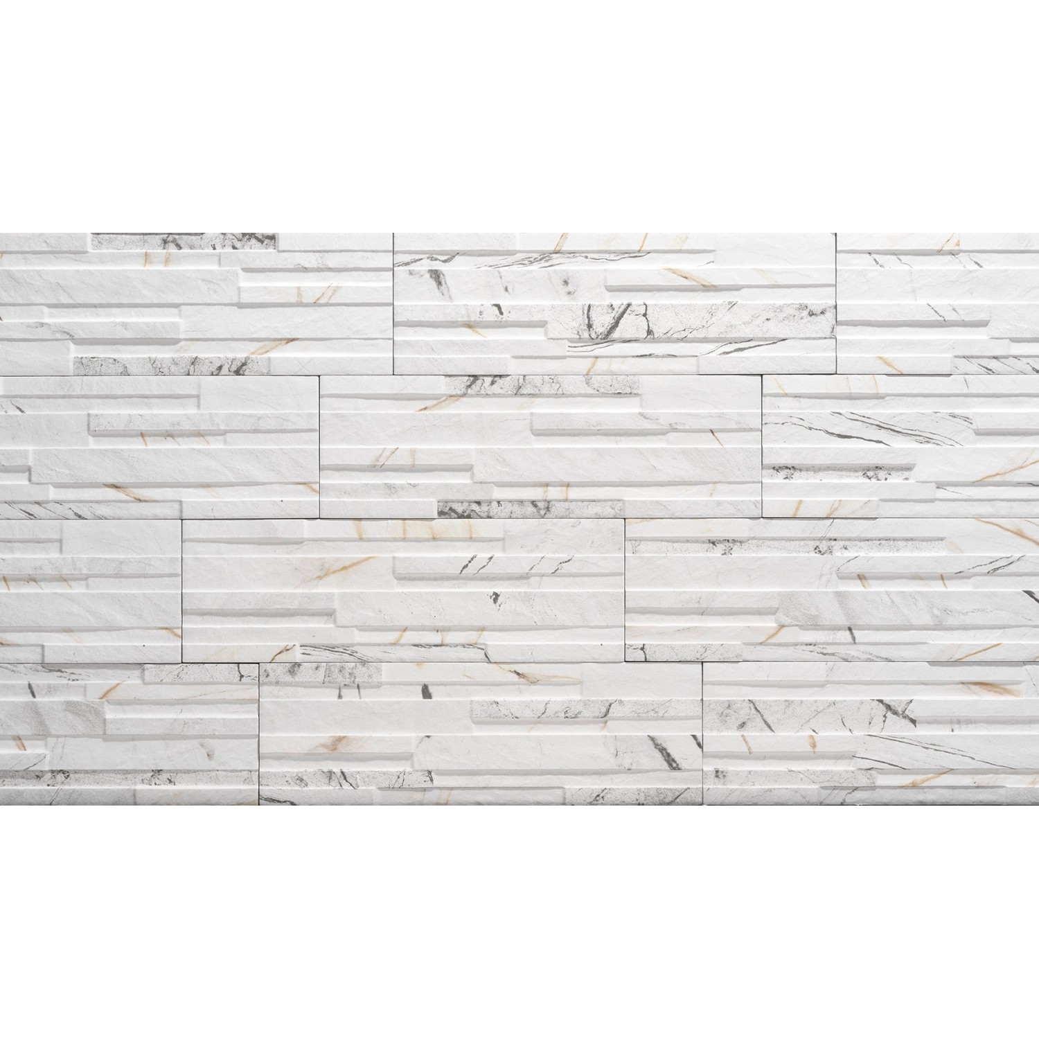 Klimex Verblender Feinsteinzeug UltraStrong Marble White, 52x17cm, mit Marmor-Optik für Innen- und Außenbereich.