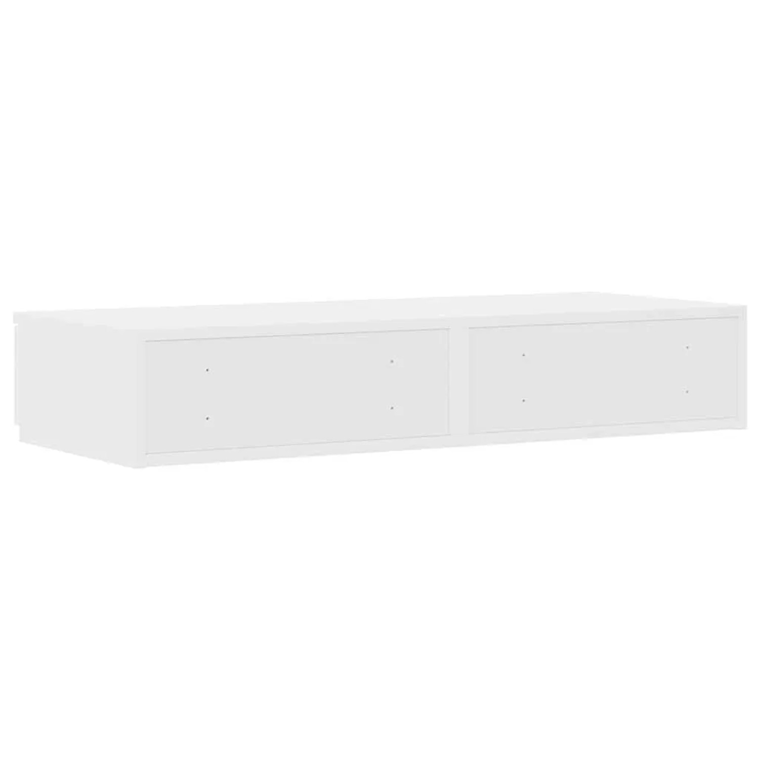 vidaXL Bettschublade, weiß, 90x36,5x16,5 cm, aus Holzwerkstoff. Schublade für zusätzlichen Stauraum unter dem Bett.