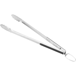 Steuber Grillzange aus Edelstahl, ideal zum Wenden von Grillgut. Grillutensil mit Aufhängeöse.
