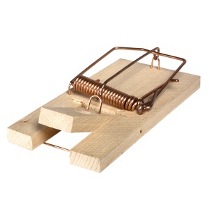 Swissinno Holz-Rattenfalle, klassische Schlagfalle zur Rattenbekämpfung ohne Gift.