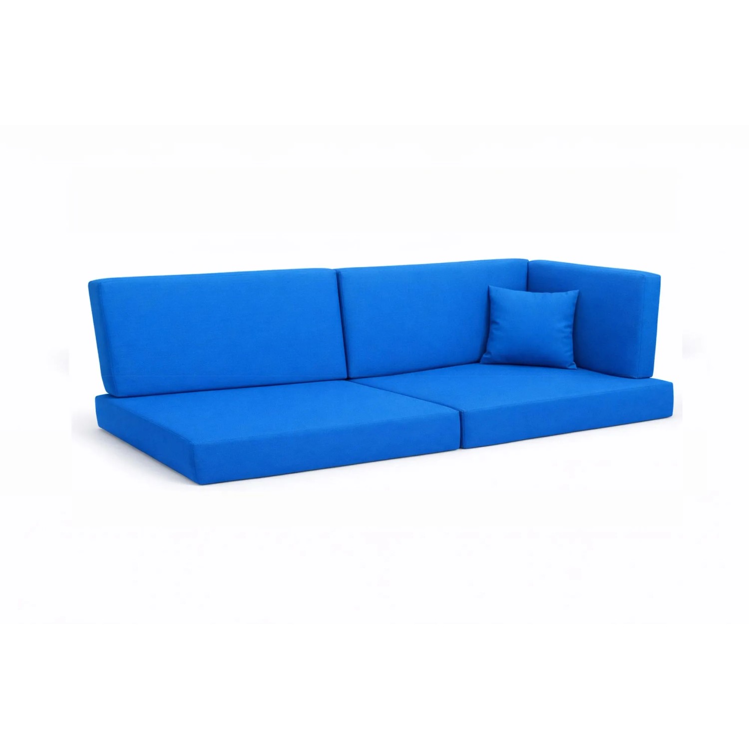 Setgarden Comfort Palettenkissen 6er Set Outdoor 120x50x10cm Sitzkissen + Rückenkissen 120x40x10cm 1tlg Blau