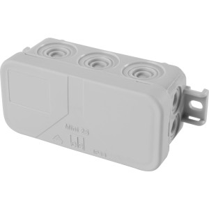 Spelsberg Abzweigdose Mini 25-L, IP55, zur Feuchtrauminstallation im Innenbereich.