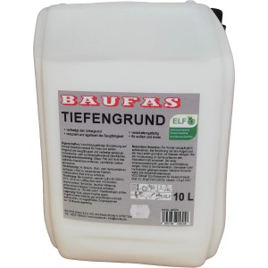 Baufas Tiefengrund ELF, 10 l Kanister, gebrauchsfertige Grundierung für Putz- und Betonoberflächen.