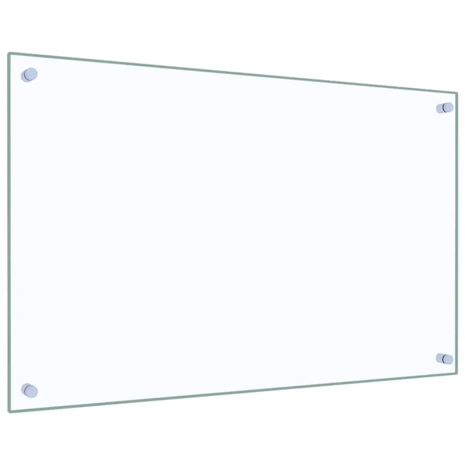 Transparente vidaXL Küchenrückwand aus Hartglas, 80x50 cm, mit Befestigungen.