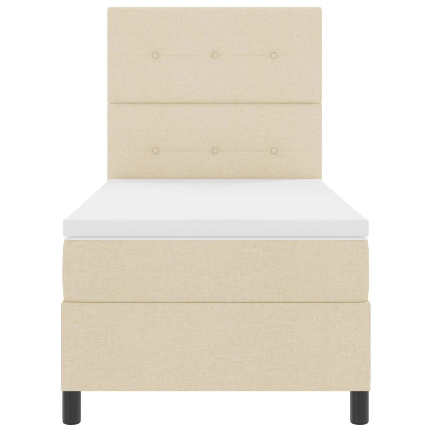 vidaXL Boxspringbett mit Matratze mit LED Creme 80 x 200 cm Stoff 3342828 günstig online kaufen