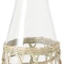 Transparente Boltze Karaffe Santos, 26 cm, mit Bast-Dekor als Deko-Highlight.