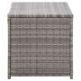 Graue VidaXL Gartenbox aus Poly Rattan, 100x50x50 cm. Universalbox für Gartenmöbel.